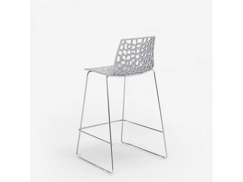 Tabouret de bar design Grand Soleil 64cm Mini Spider - Gris