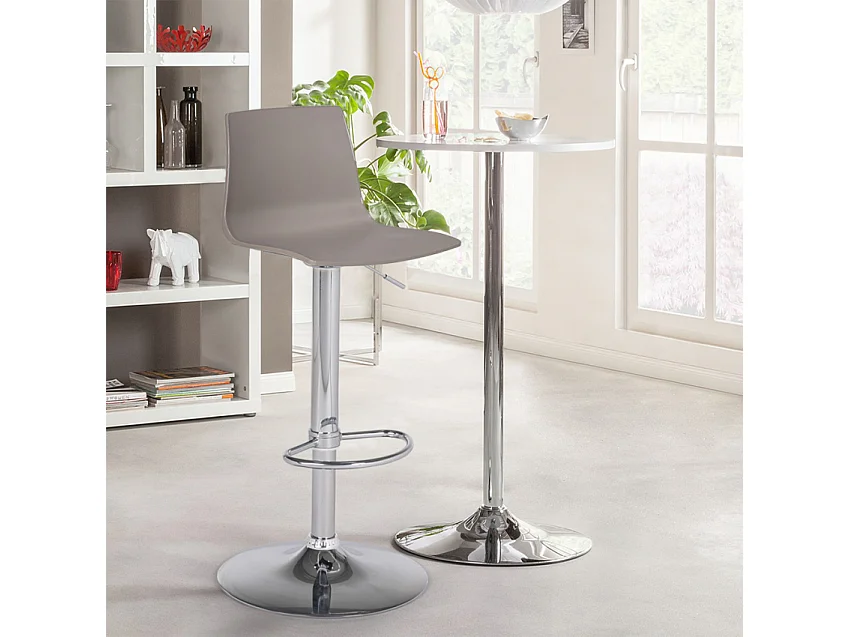 Höhenverstellbarer matter Designhocker Grand Soleil Imola Matt Küchenbar - Beige Jute