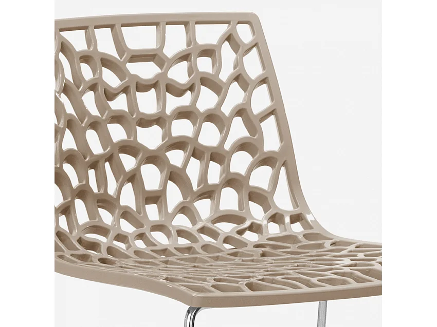 Tabouret de bar design Grand Soleil 64cm Mini Spider - Beige