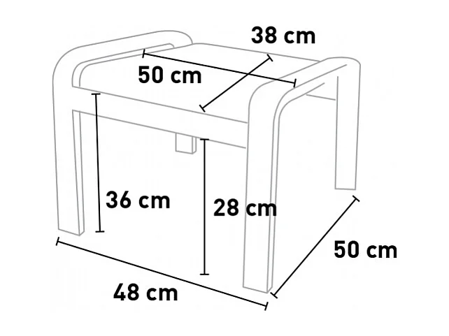 Hocker Nordisches Design Pouf Fußhocker aus Stoff mit Holzbeinen Sylt - Braun