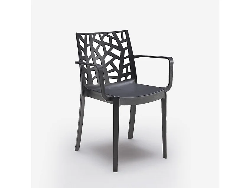 Stock 23 sillas de bar de jardín para exterior con reposabrazos Matrix Armchair Bica - Negro