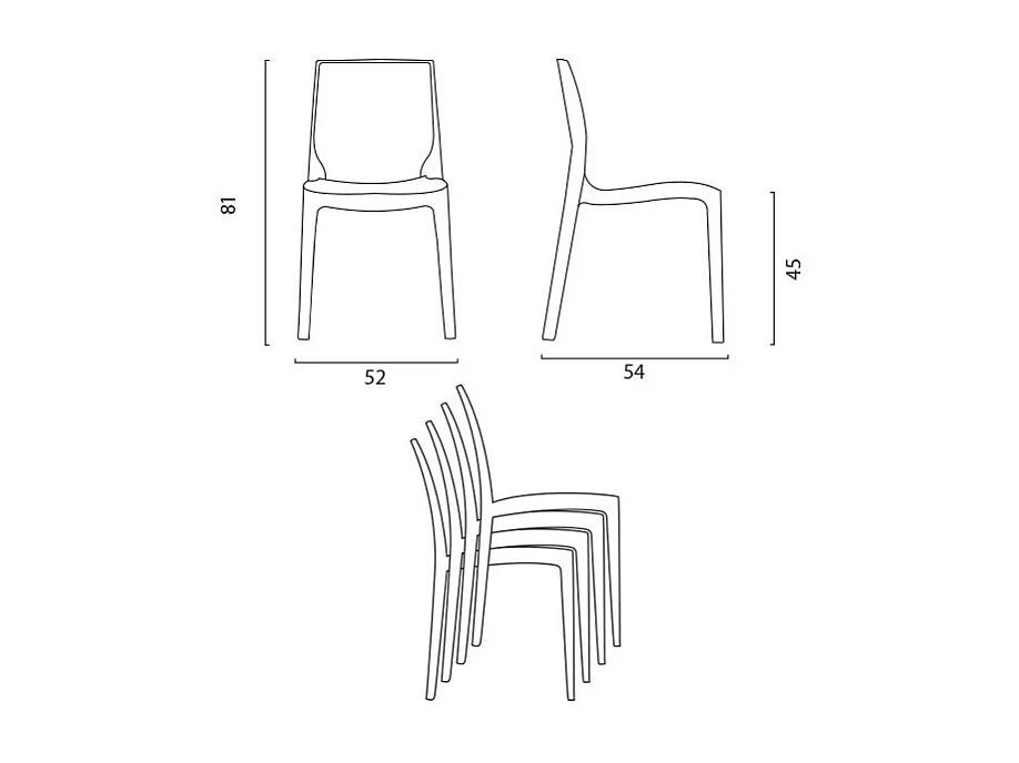Tavolino Quadrato Nero 70x70 cm con 2 Sedie Colorate Ice Kiwi