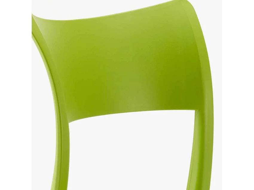 Mesa Cuadrada Negra Con 2 Sillas De Colores Interior Bar Parisienne Mojito - Verde