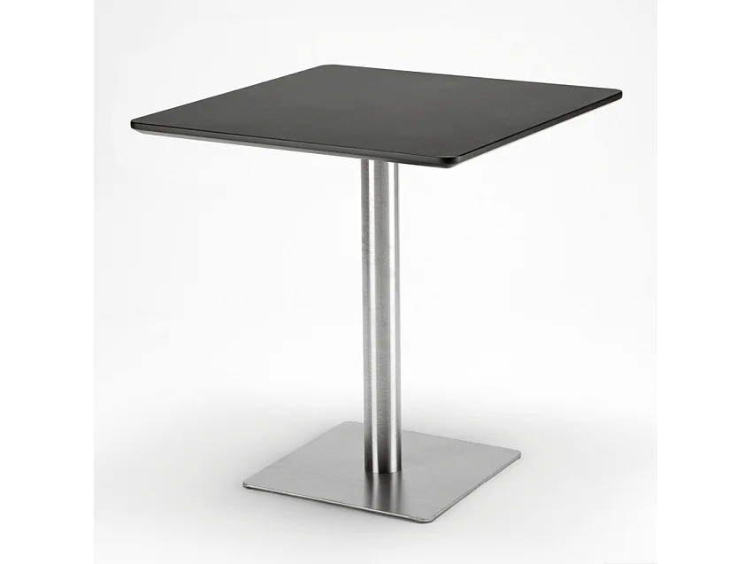 ensemble 2 chaises style et table 70x70cm horeca bar restaurants starter silver - Bleu