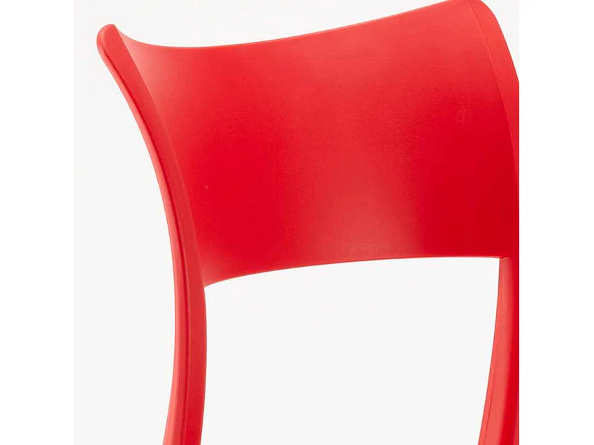 Mesa Cuadrada Negra Con 2 Sillas De Colores Interior Bar Parisienne Mojito - Rojo