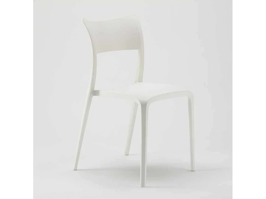 Tavolino Quadrato Nero 70x70cm Con 2 Sedie Interno Parisienne Mojito - Bianco