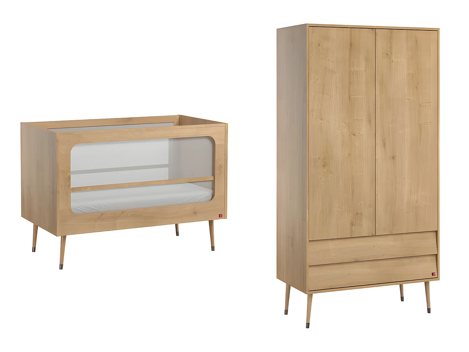 Lit bébé et Armoire Bosque Bois