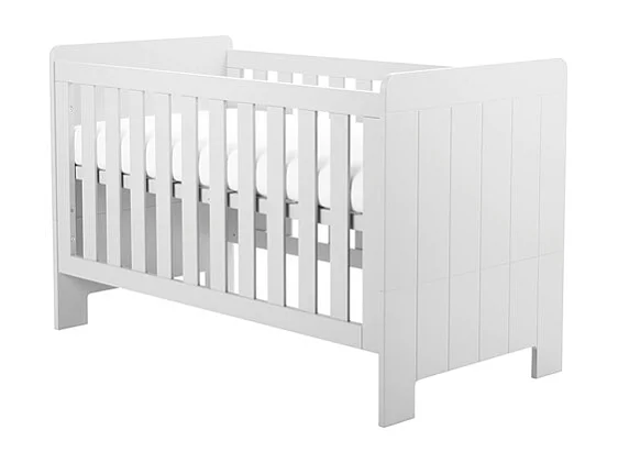 Lit bébé évolutif et Commode à langer Calmo Blanc