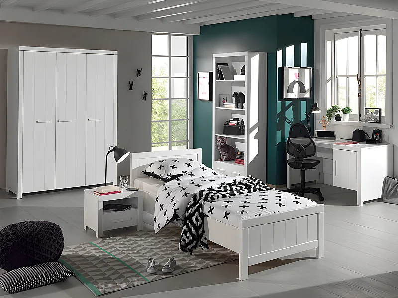 Chambre Complète Enfant 6P "Erik II" Blanc