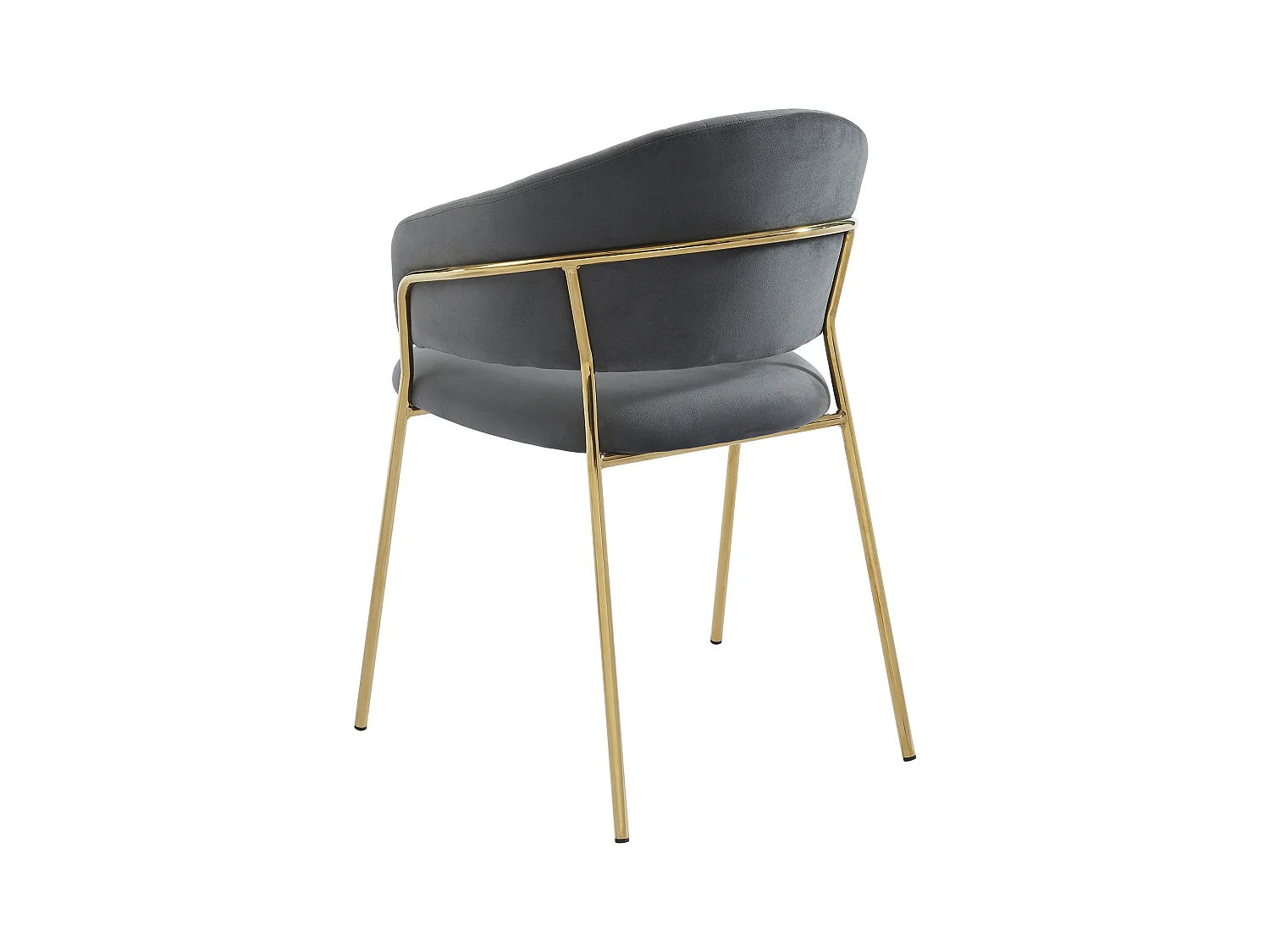 Stuhl 2er-Set - Samt & goldfarbenes Metall - Grau - MADOLIA von Pascal MORABITO