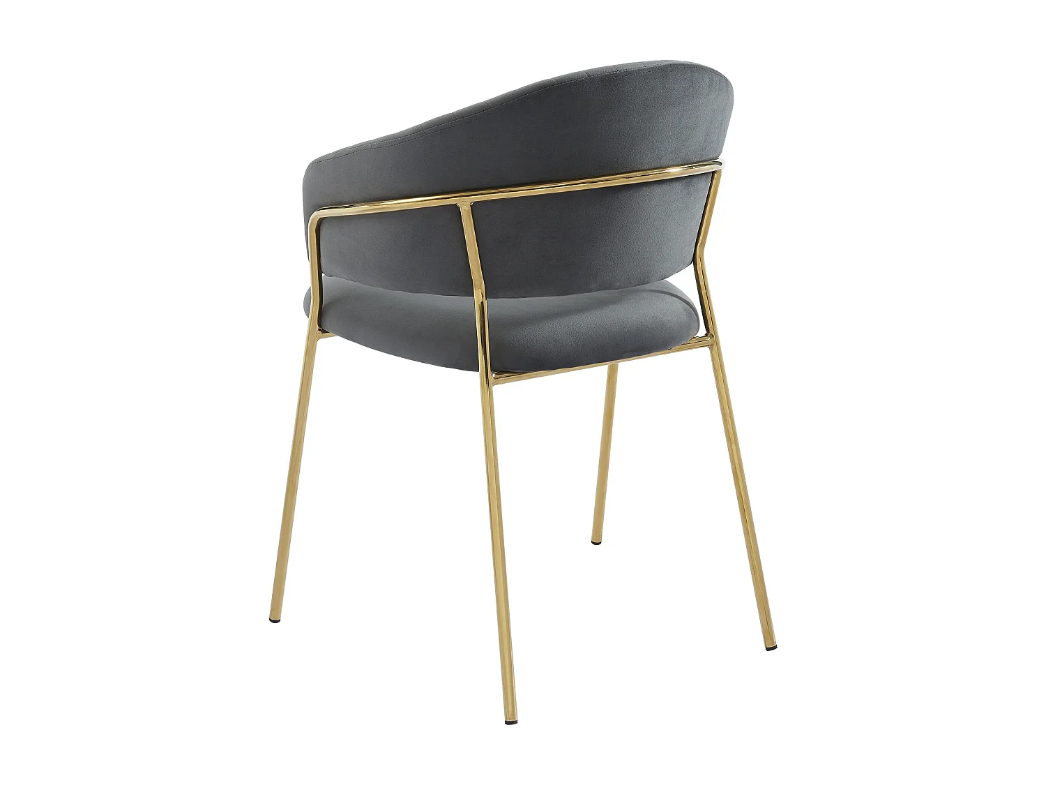 Stuhl 2er-Set - Samt & goldfarbenes Metall - Grau - MADOLIA von Pascal MORABITO