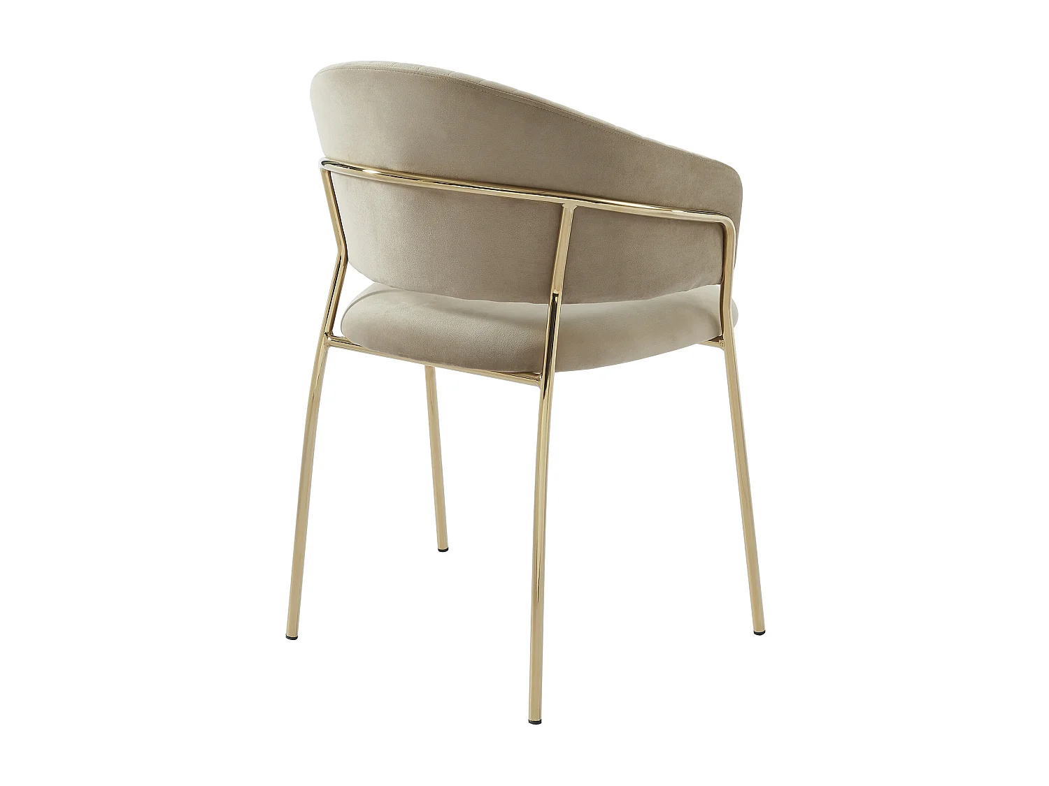 Lot de 2 chaises en velours et métal doré - Beige - MADOLIA de Pascal MORABITO
