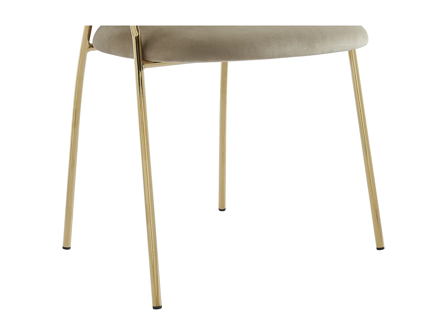 Lot de 2 chaises en velours et métal doré - Beige - MADOLIA de Pascal MORABITO