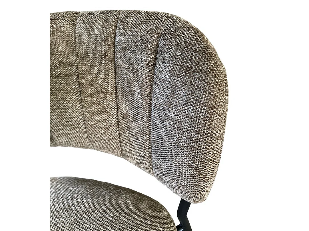 BELLAGIO - 2 Chaises de repas en tissu taupe
