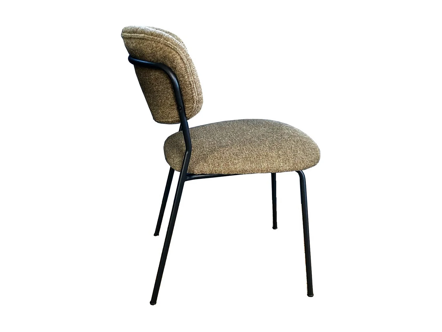 BELLAGIO - 2 Chaises de repas en tissu taupe