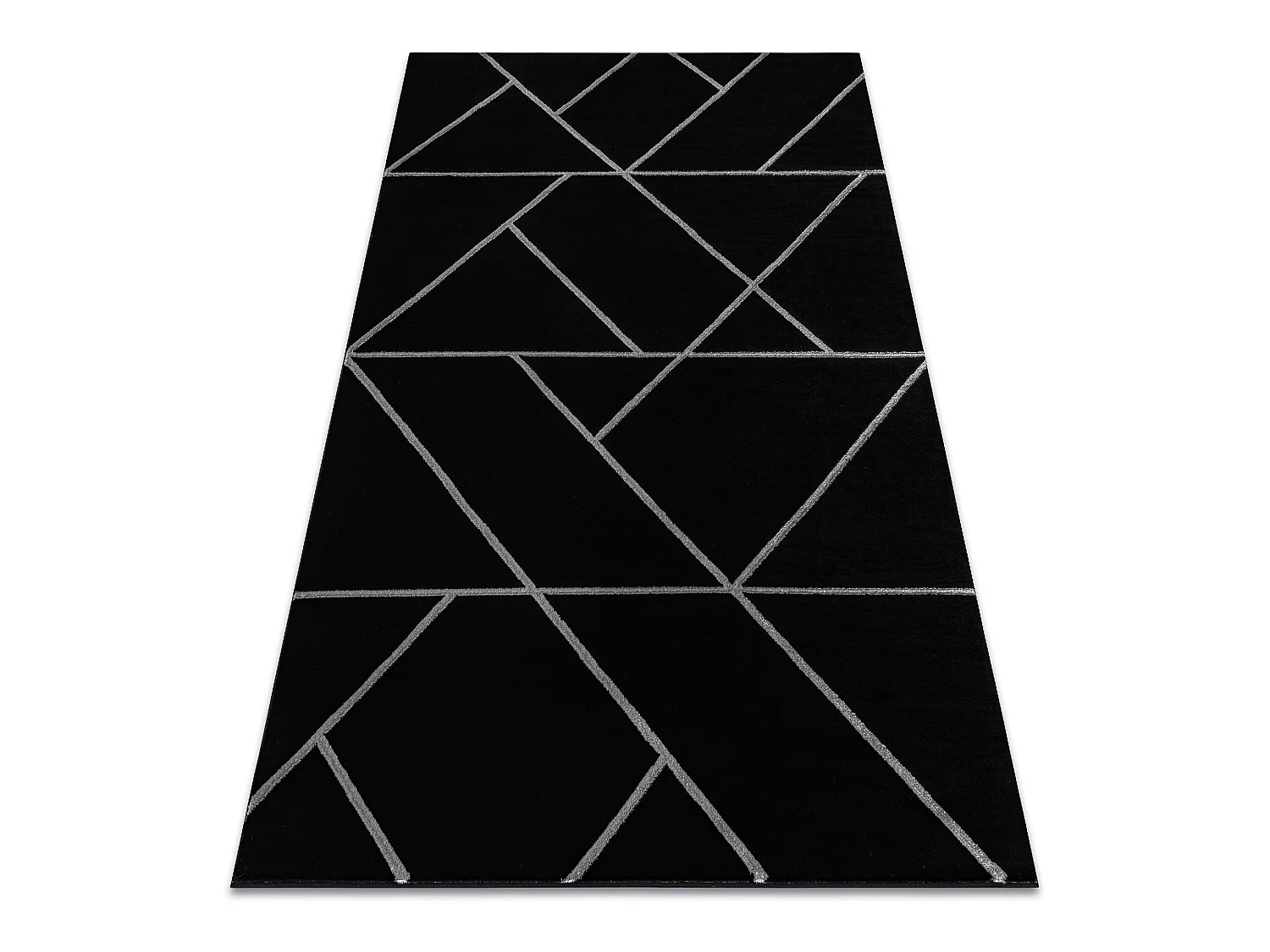 Tapis EMERALD exclusif 7543 glamour, élégant géométrique noir / ar 140x190 cm
