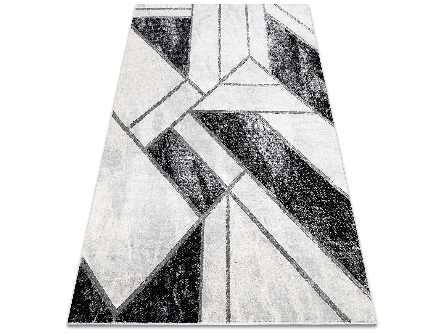 Tapis EMERALD exclusif 81953 glamour, élégant marbre, géométrique  200x290 cm