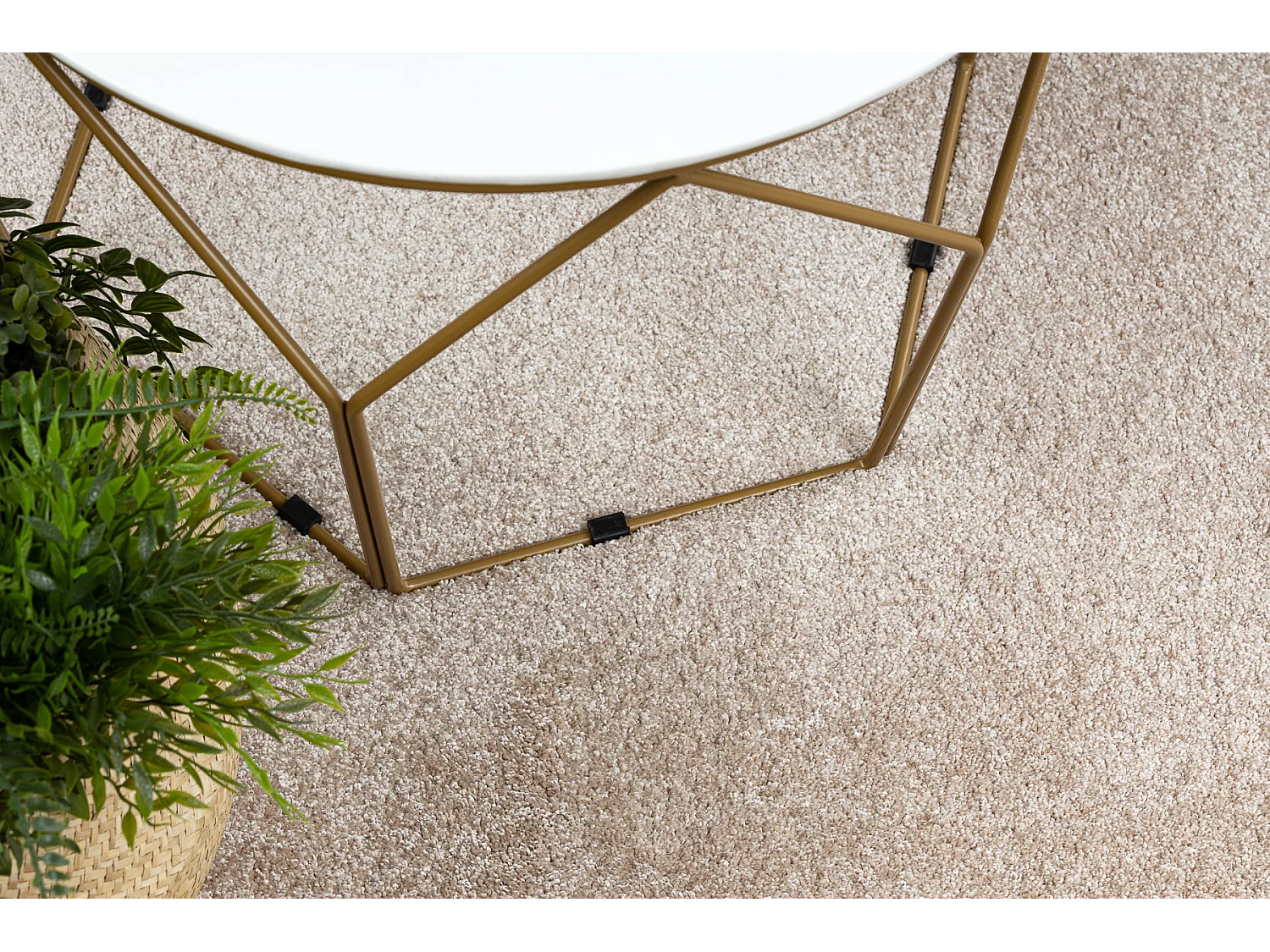 TAPIJT - Vloerbekleding INDUS beige 34, glad, melange 150x200 cm