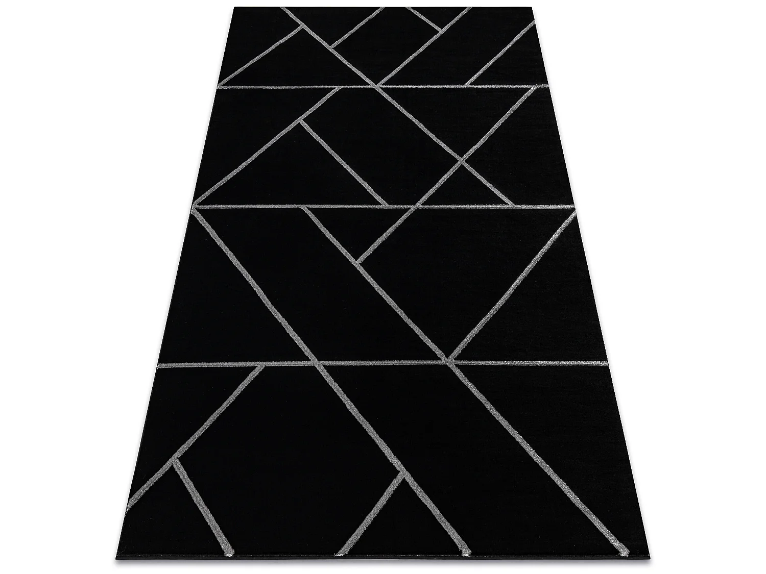 Tapijt EMERALD exclusief 7543 glamour, stijlvol geometrisch zwart / zi 180x270 cm