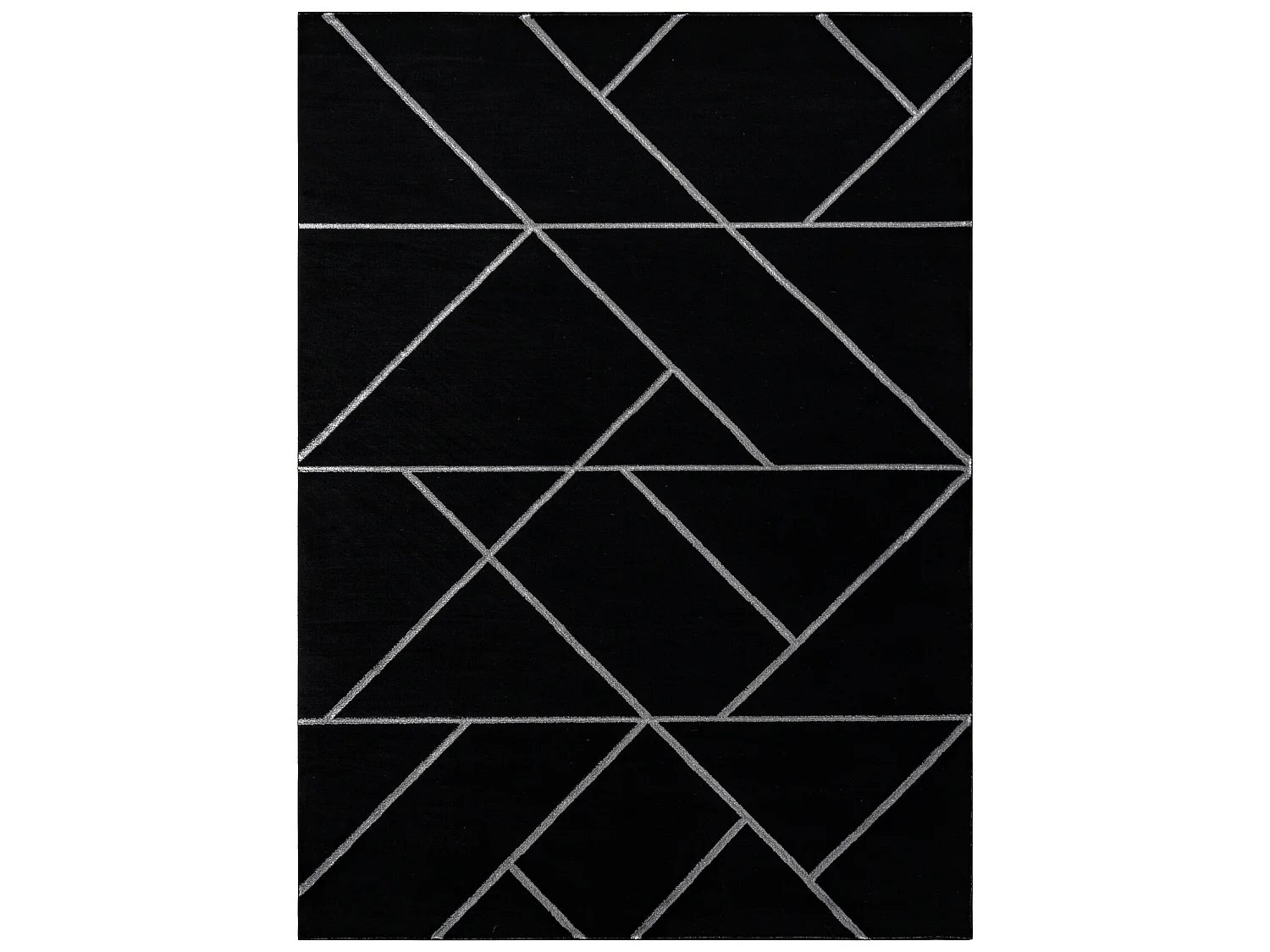 Tapijt EMERALD exclusief 7543 glamour, stijlvol geometrisch zwart / zi 180x270 cm