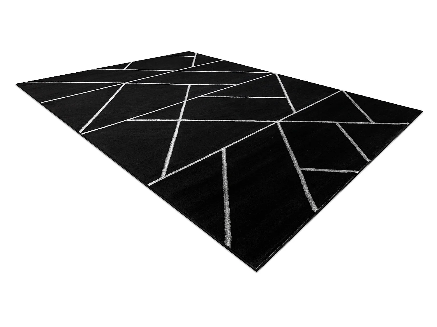 Tapijt EMERALD exclusief 7543 glamour, stijlvol geometrisch zwart / zi 180x270 cm