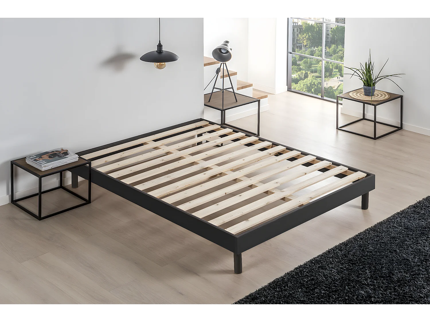 Sommier à lattes Easy Kit 90x190cm Anthracite