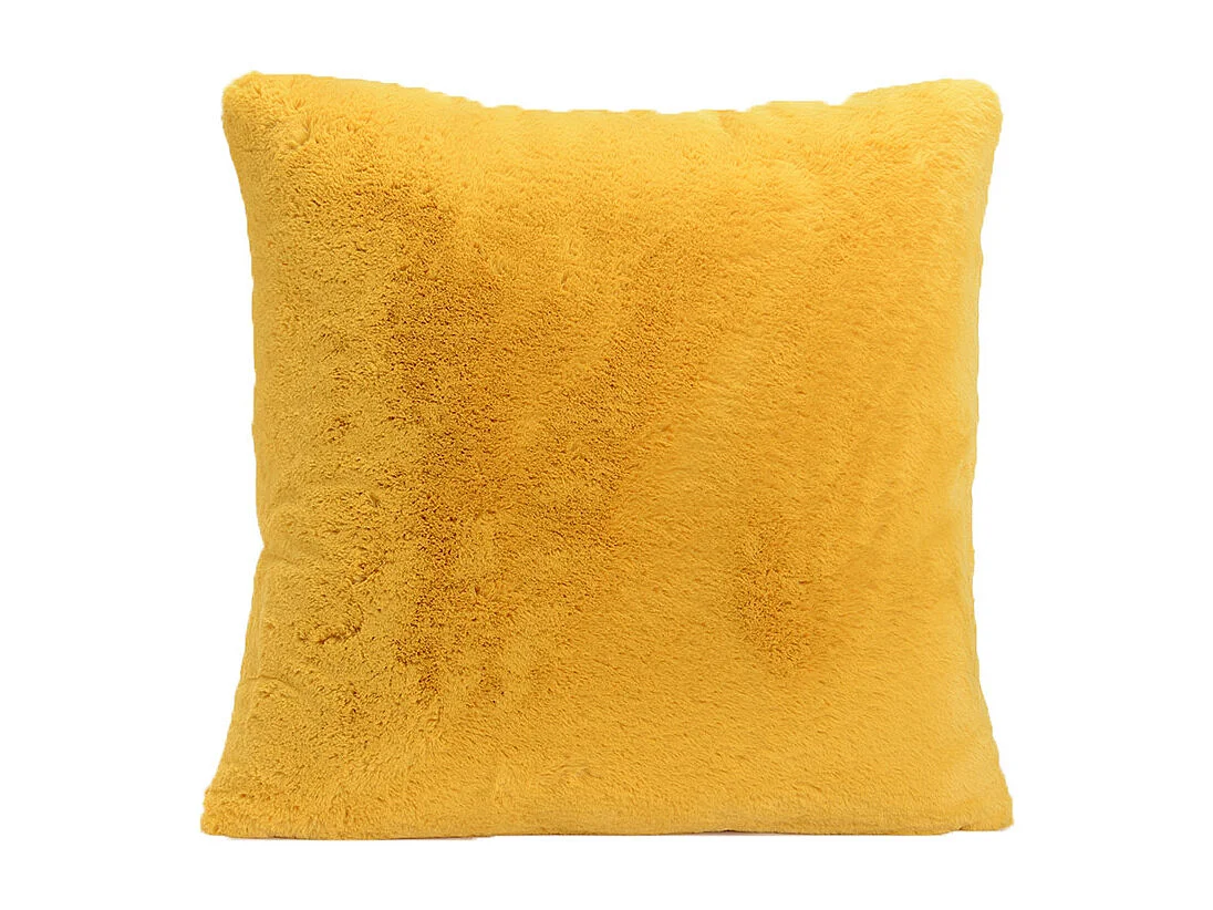 Coussin moutarde luxe 50x50 cm