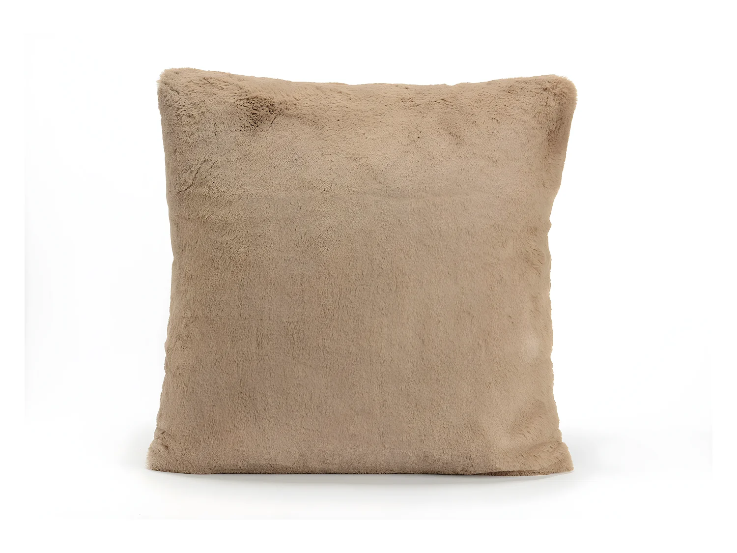 Coussin taupe luxe 50x50 cm