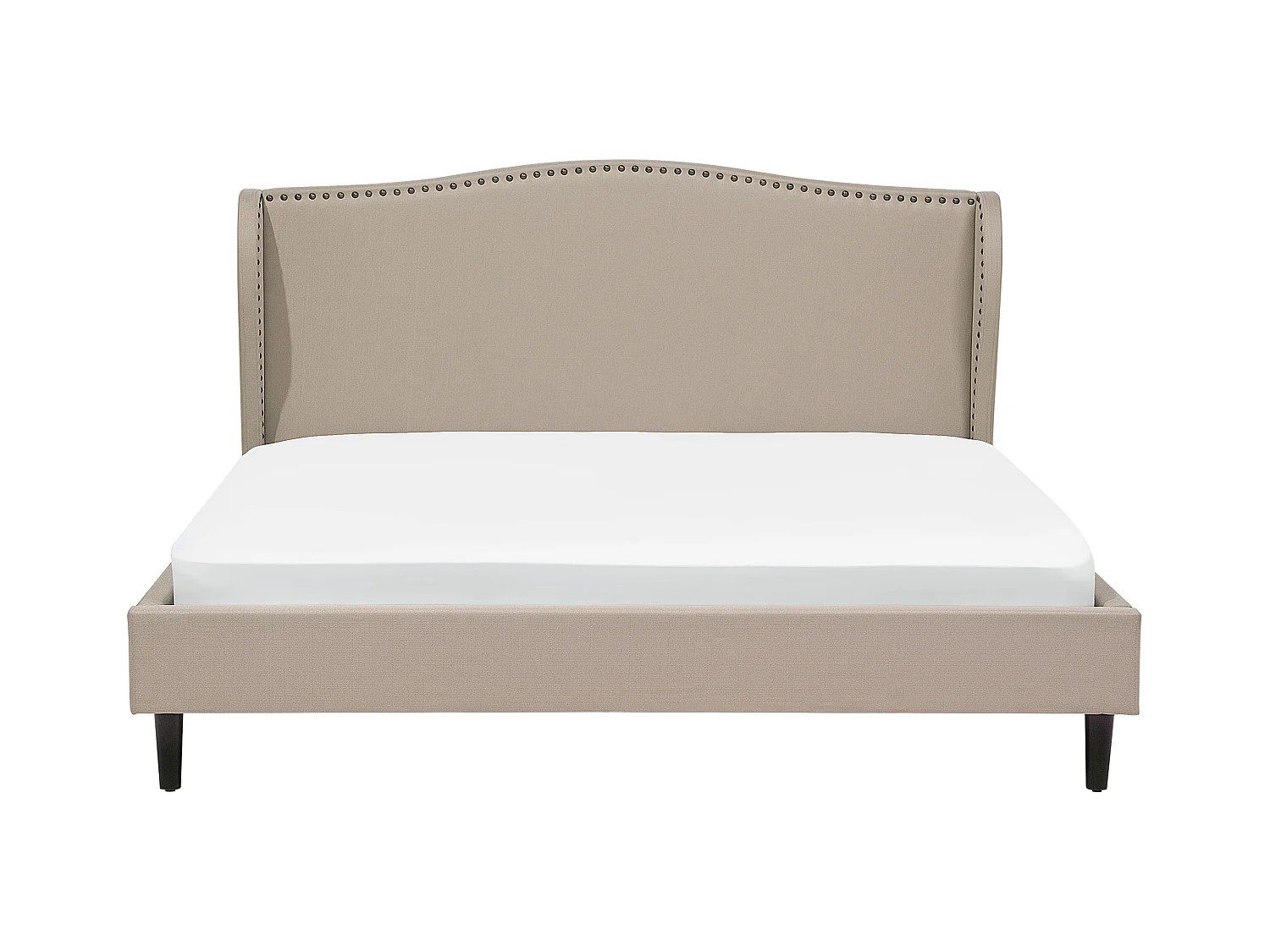 Lit avec sommier Tissu COLMAR 180 x 200 cm Beige sable