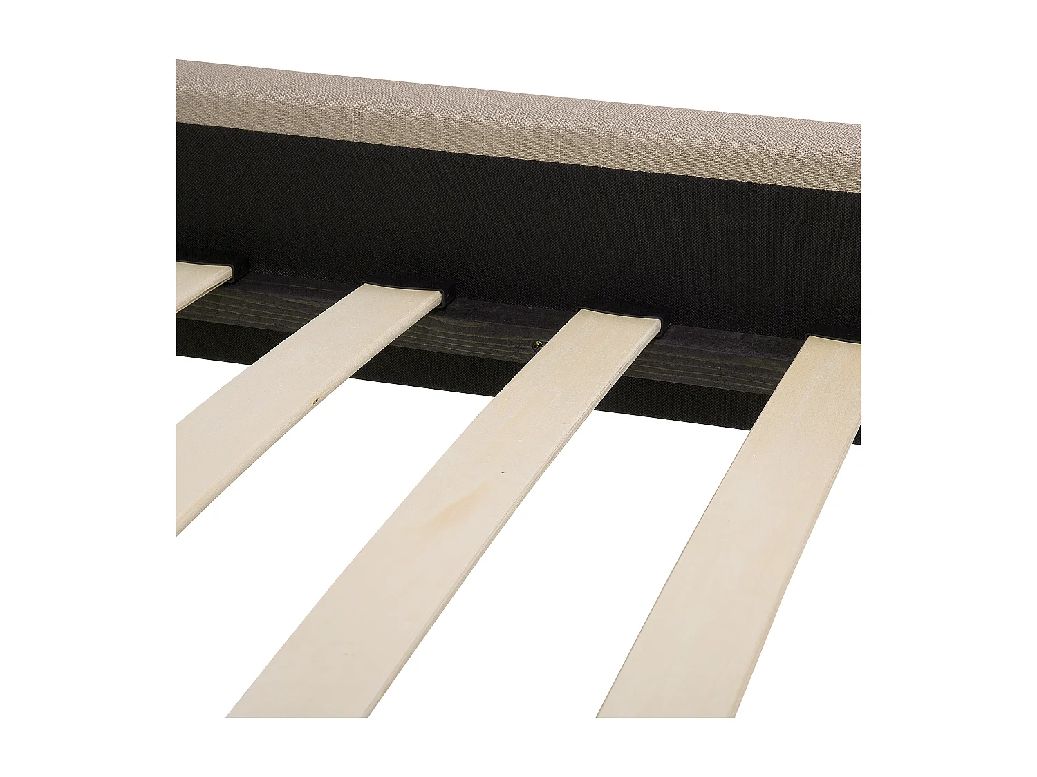 Lit avec sommier Tissu COLMAR 160 x 200 cm Beige sable