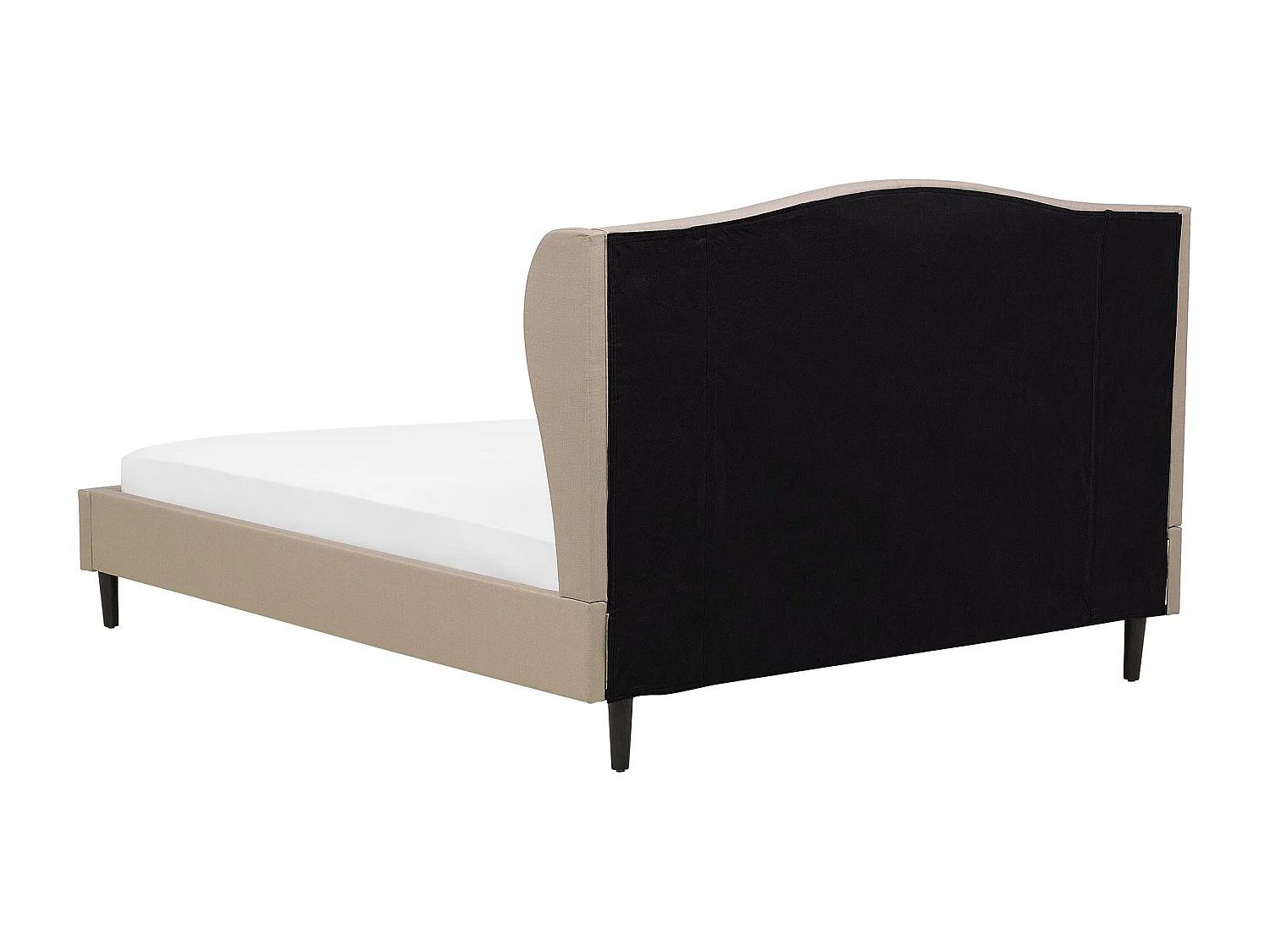 Lit avec sommier Tissu COLMAR 160 x 200 cm Beige sable