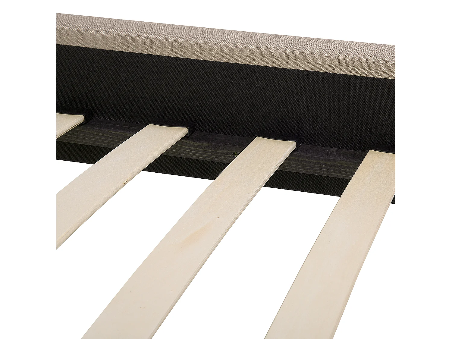 Lit avec sommier Tissu COLMAR 160 x 200 cm Beige sable