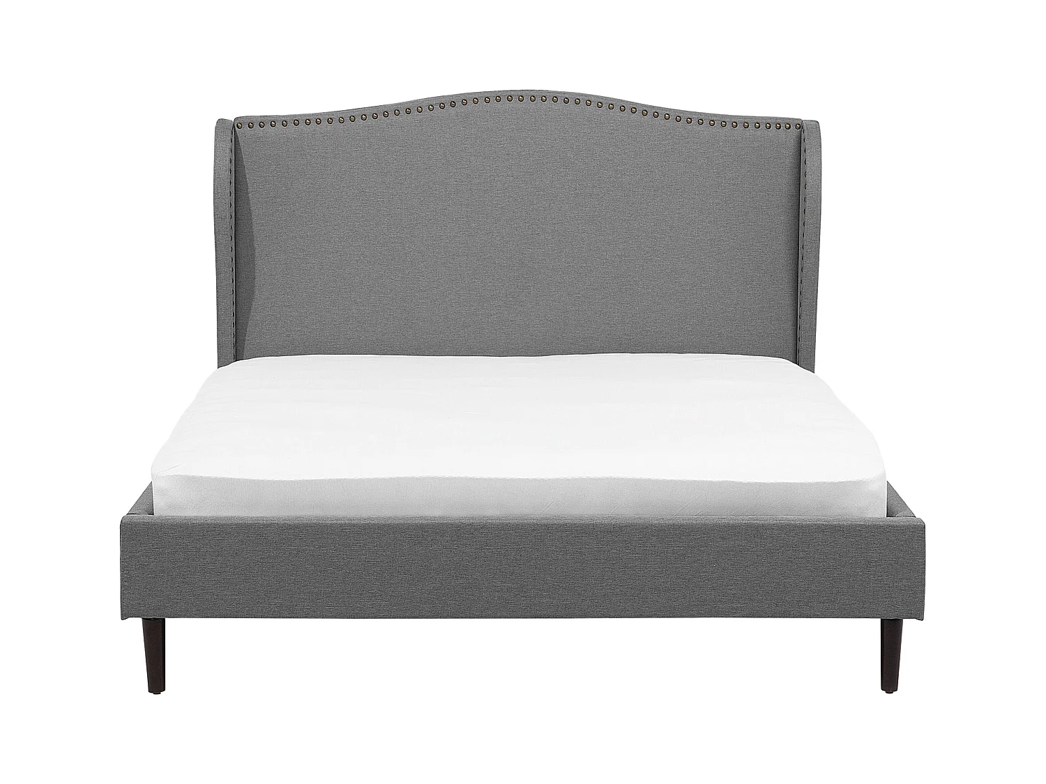 Lit avec sommier Tissu COLMAR 140 x 200 cm Gris