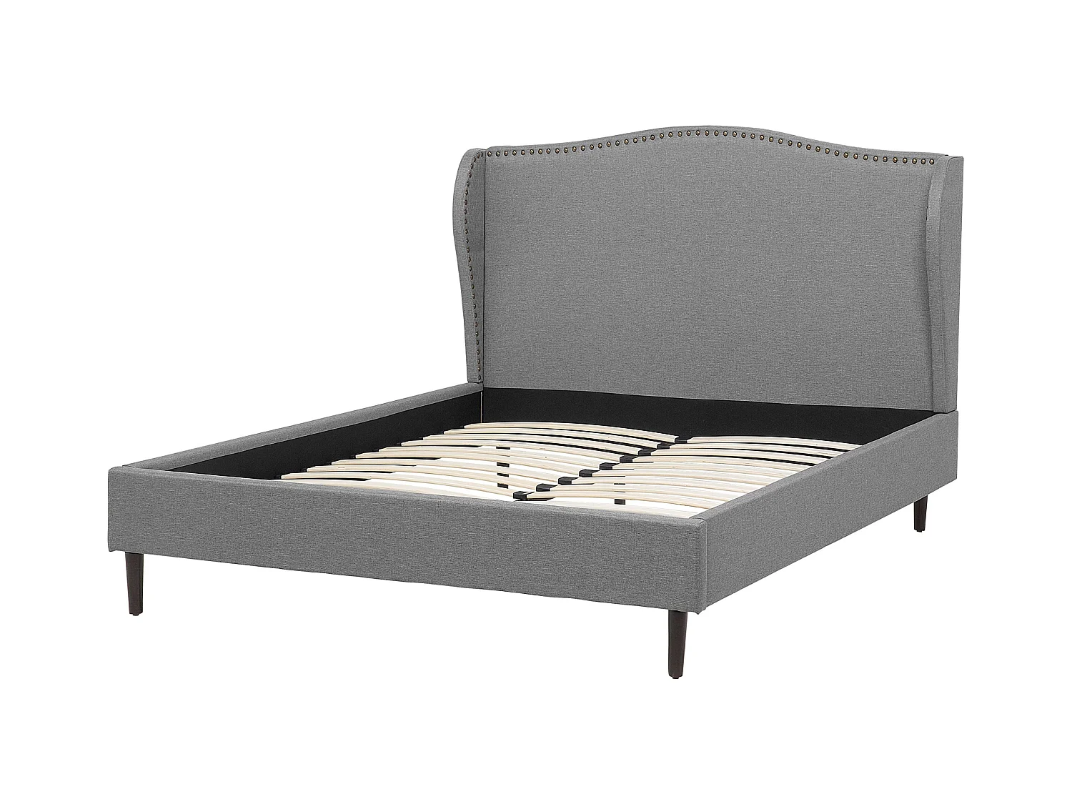 Lit avec sommier Tissu COLMAR 140 x 200 cm Gris