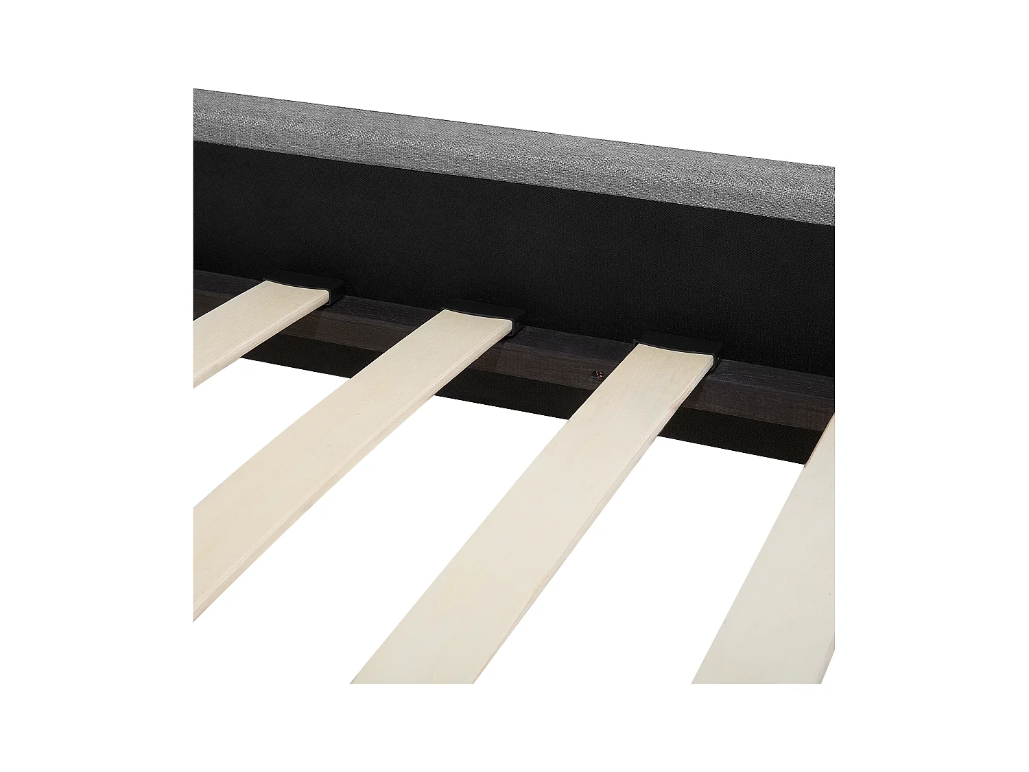 Lit avec sommier Tissu COLMAR 140 x 200 cm Gris