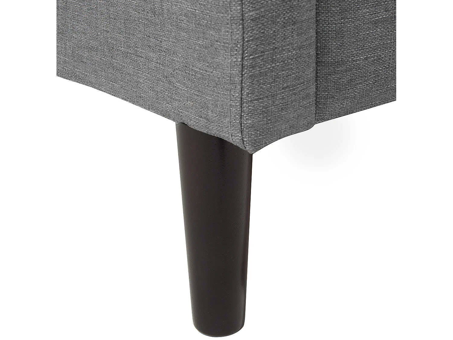 Polsterbett Doppelbett Ehebett 140x200 Grau Leinenoptik mit Kopfteil Lattenrost