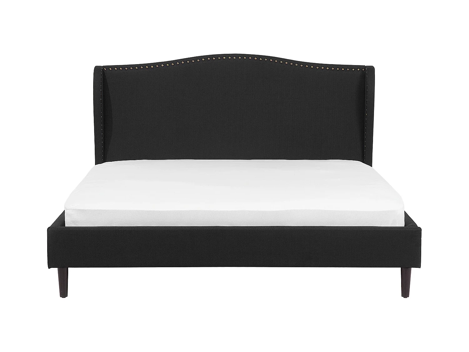 Lit avec sommier Tissu COLMAR 180 x 200 cm Noir