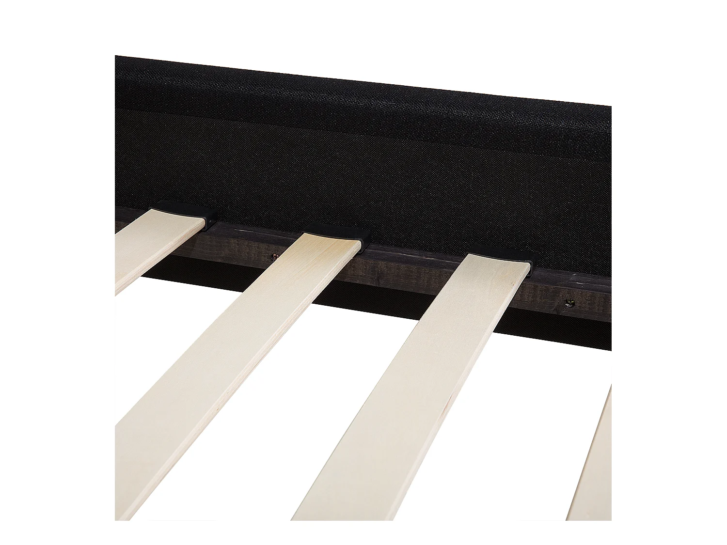 Lit avec sommier Tissu COLMAR 180 x 200 cm Noir