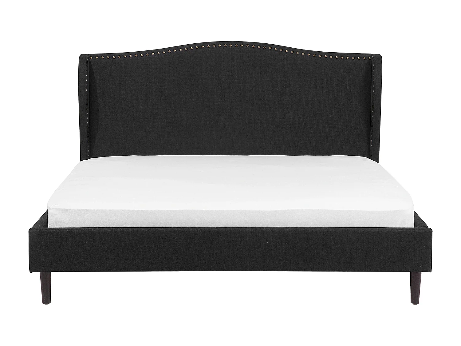 Lit avec sommier Tissu COLMAR 180 x 200 cm Noir