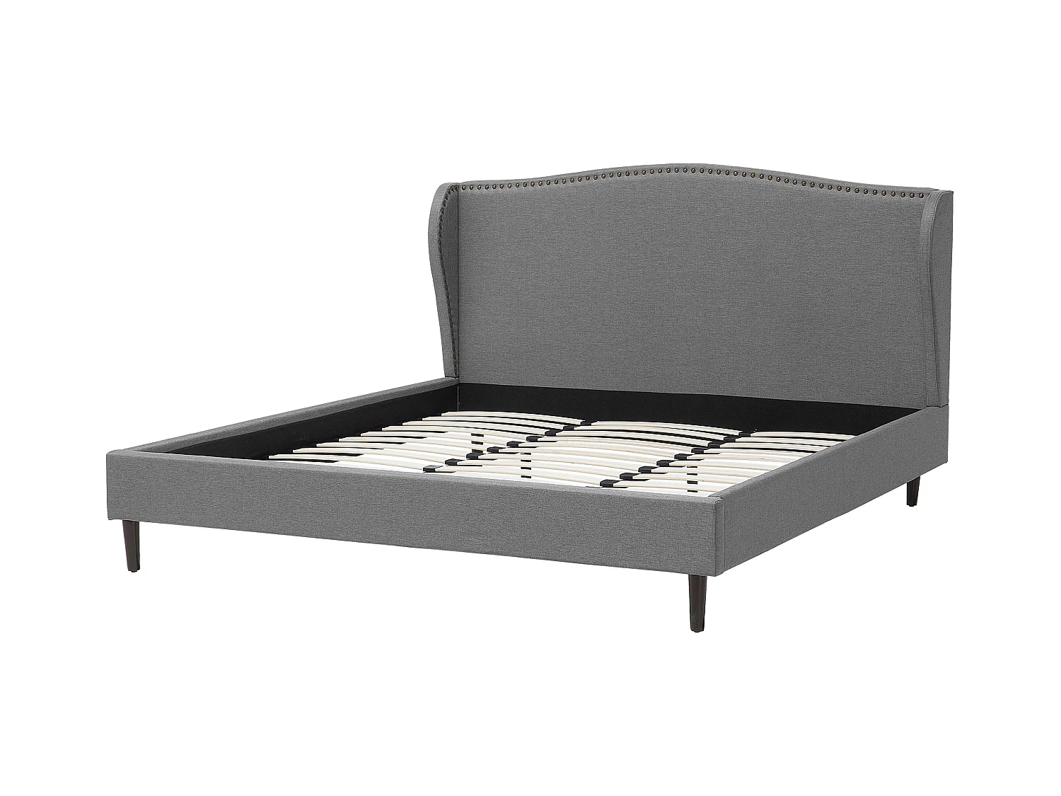 Lit avec sommier Tissu COLMAR 180 x 200 cm Gris
