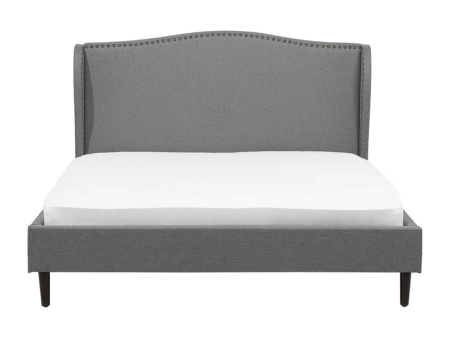 Lit avec sommier Tissu COLMAR 180 x 200 cm Gris