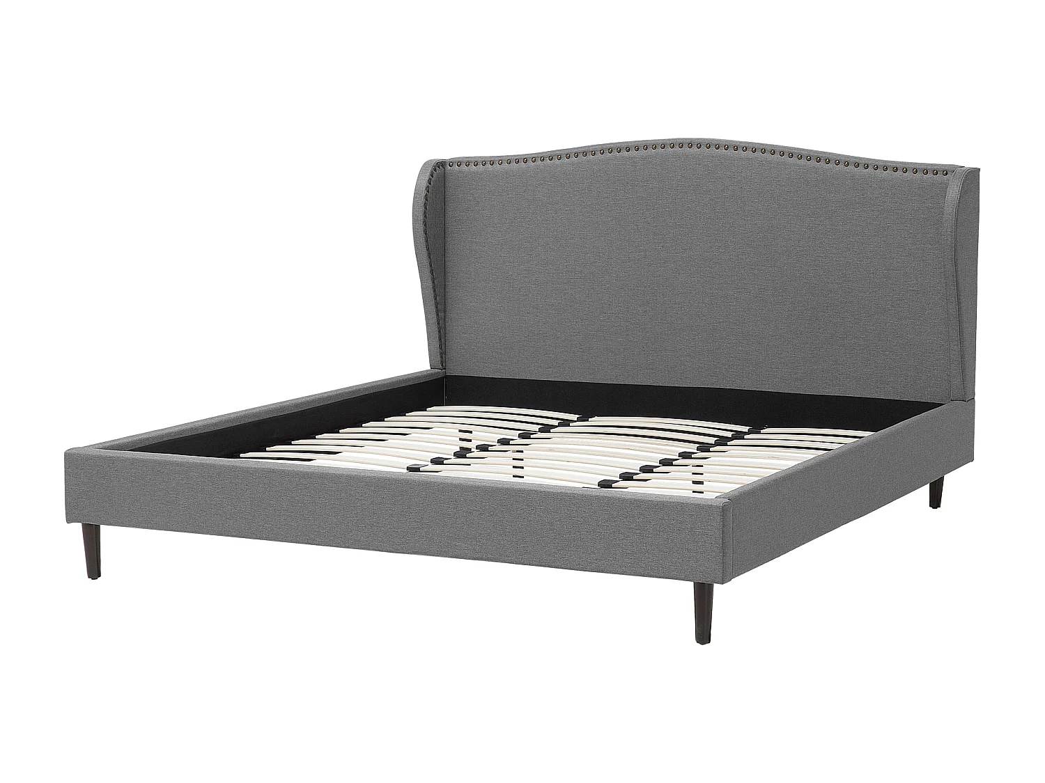 Lit avec sommier Tissu COLMAR 180 x 200 cm Gris