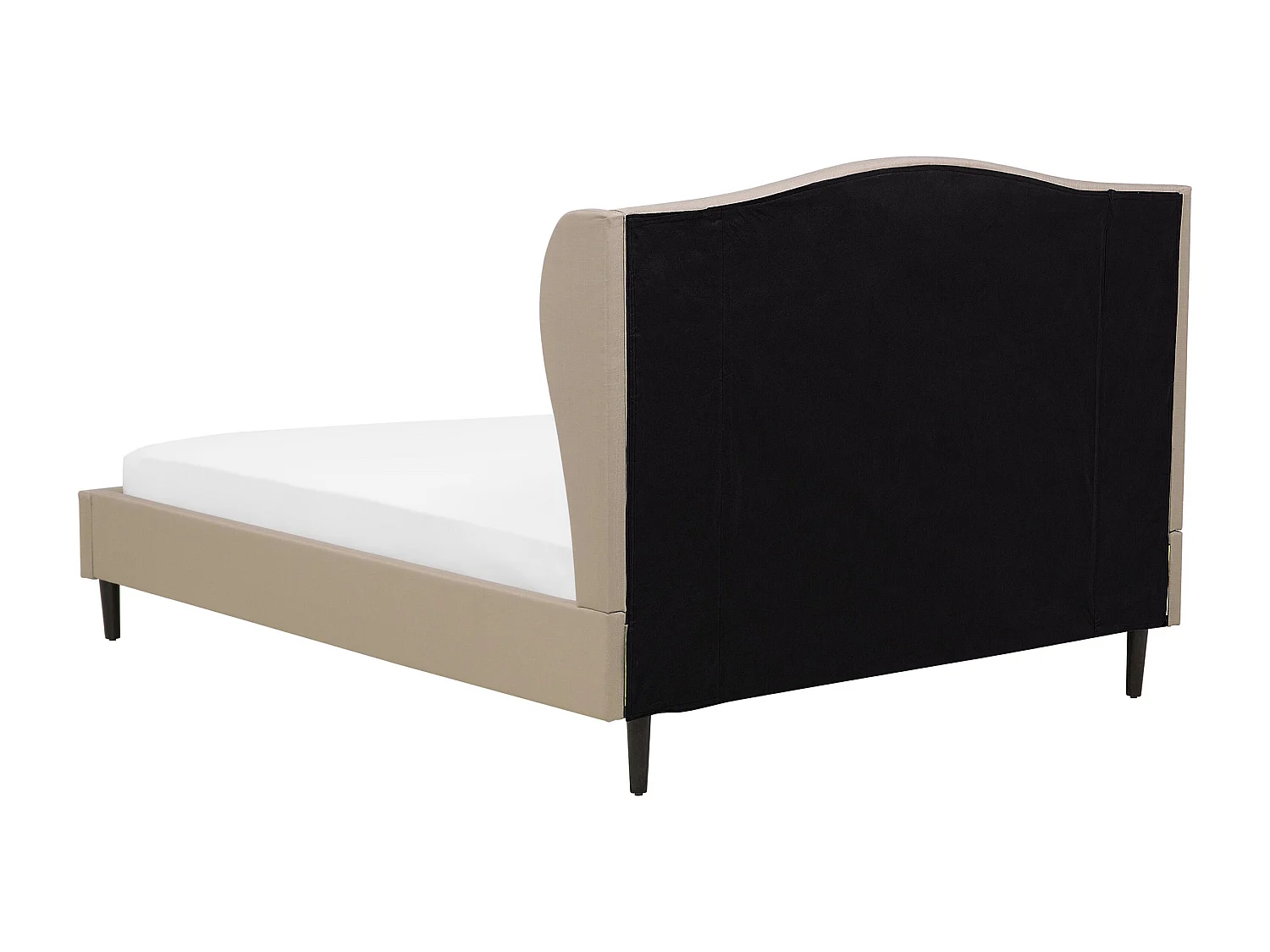 Lit avec sommier Tissu COLMAR 140 x 200 cm Beige sable