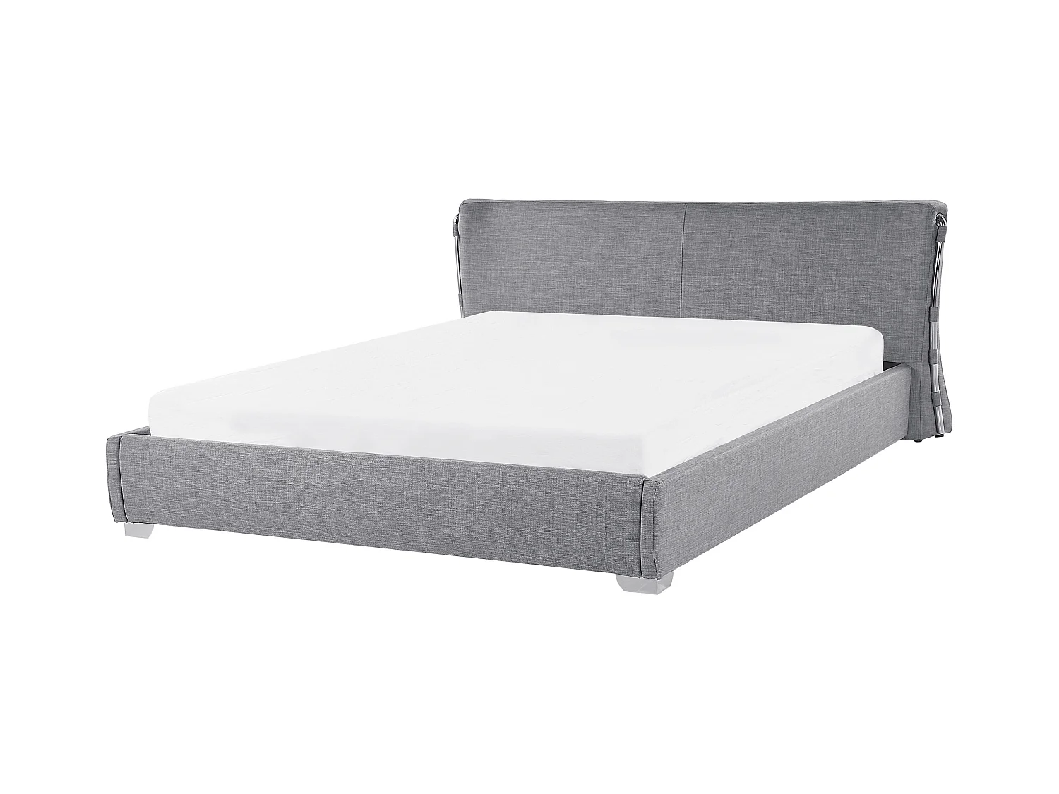 Lit avec sommier Tissu PARIS 160 x 200 cm Gris