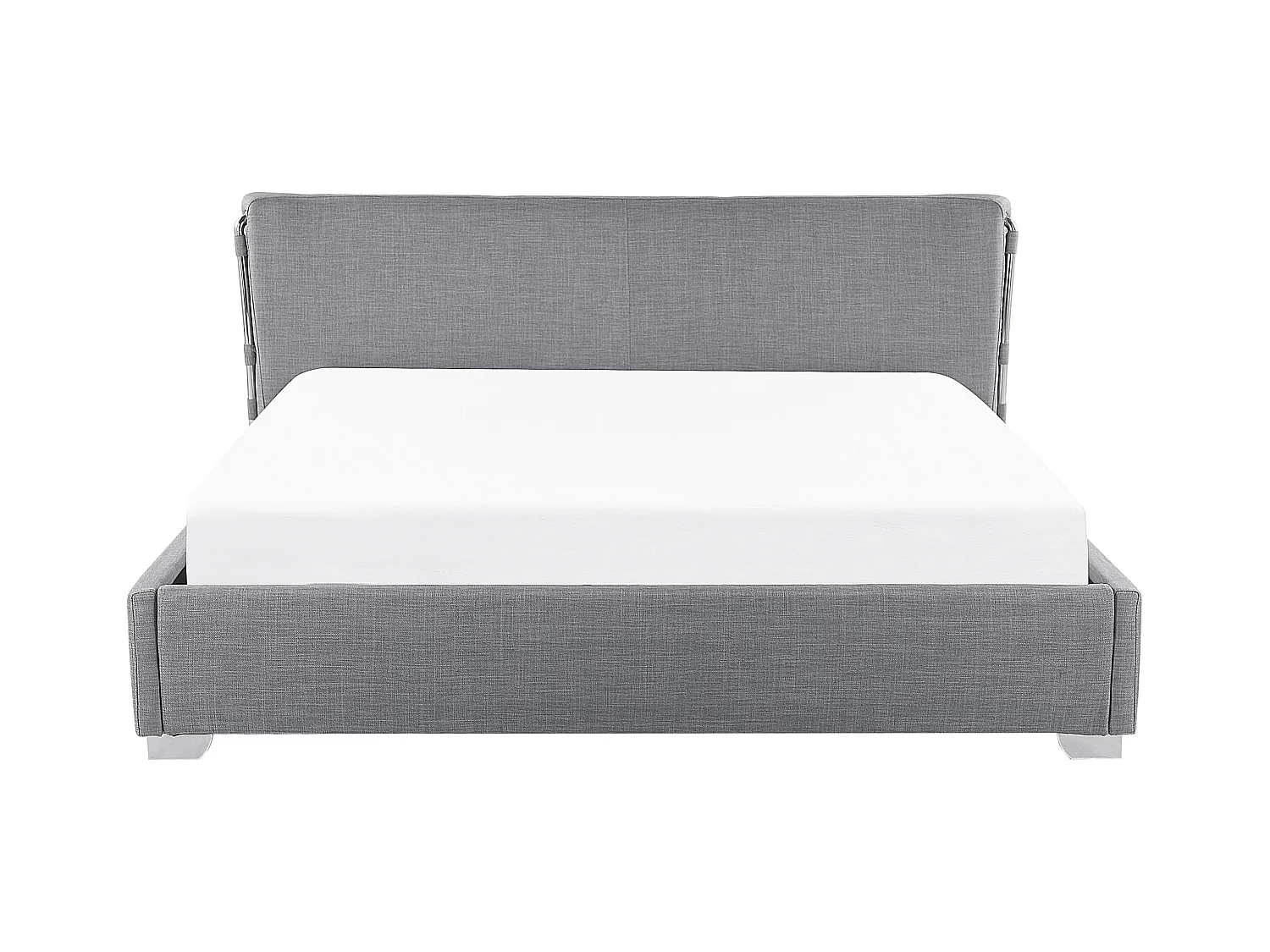 Lit avec sommier Tissu PARIS 160 x 200 cm Gris