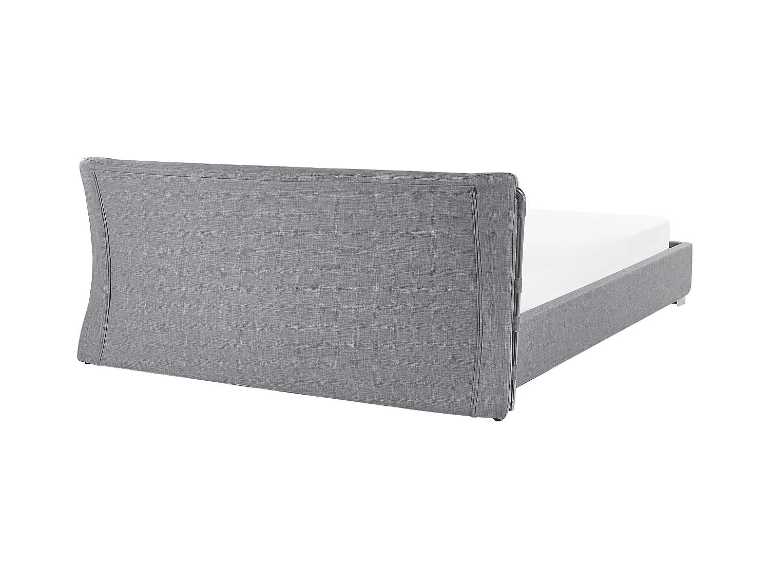 Lit avec sommier Tissu PARIS 160 x 200 cm Gris