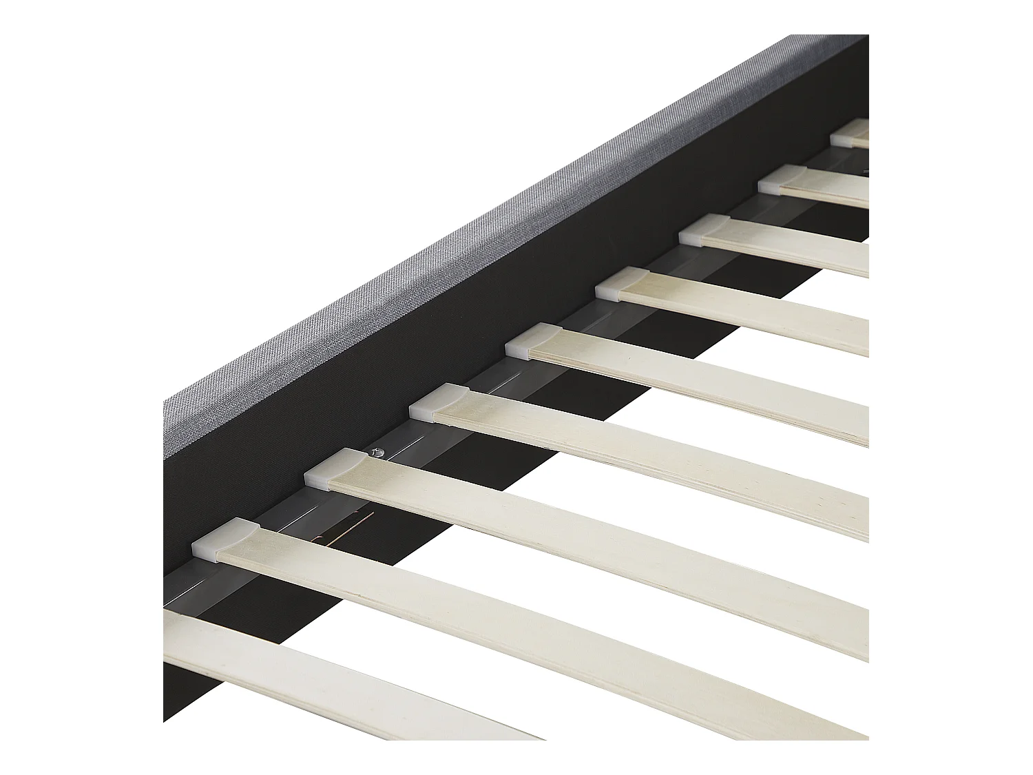 Lit avec sommier Tissu PARIS 160 x 200 cm Gris