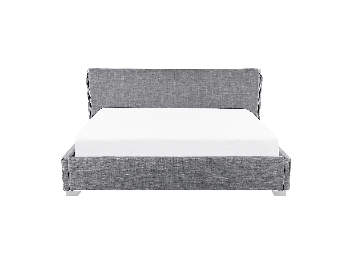 Lit avec sommier Tissu PARIS 160 x 200 cm Gris