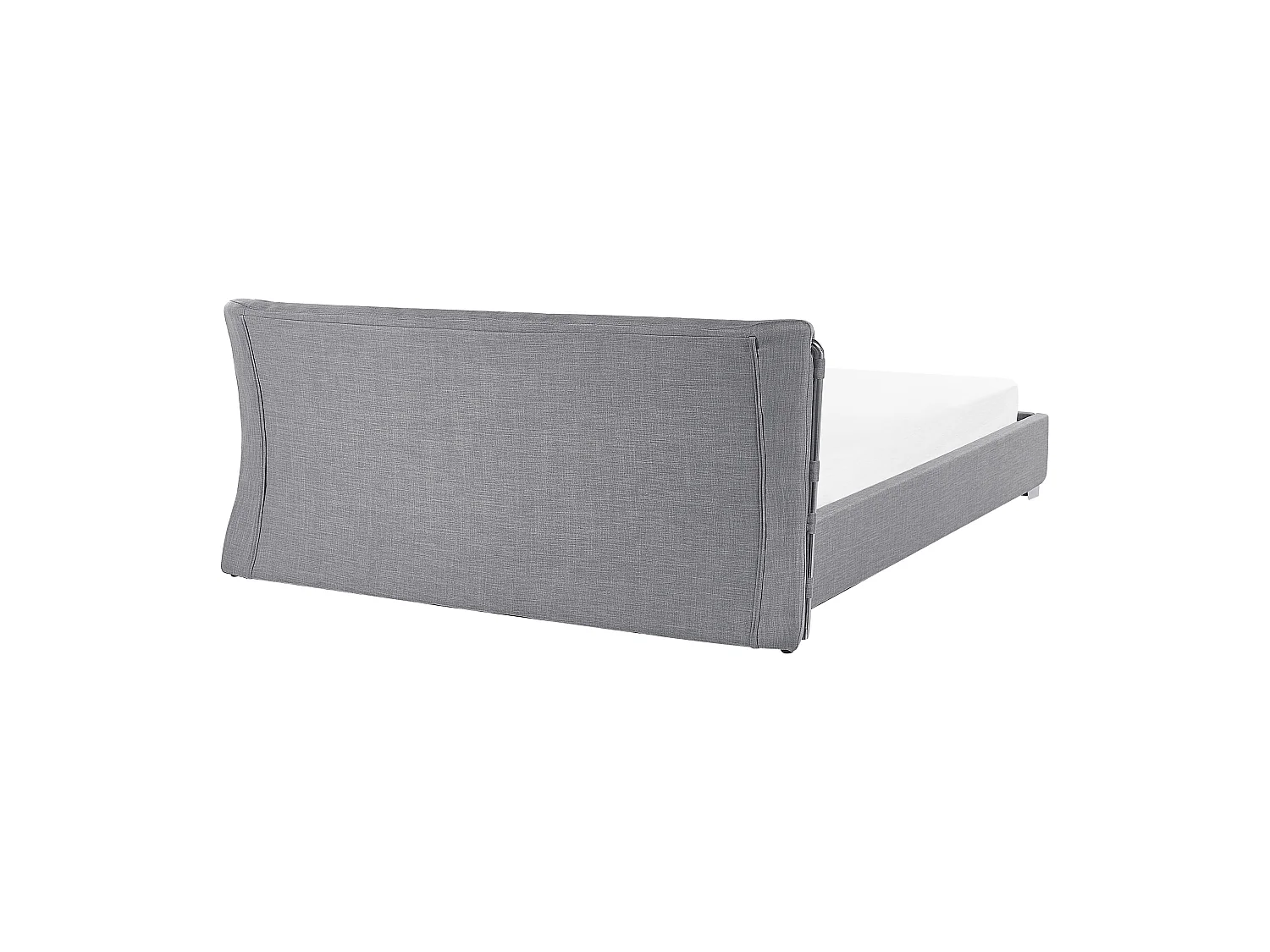 Lit avec sommier Tissu PARIS 160 x 200 cm Gris