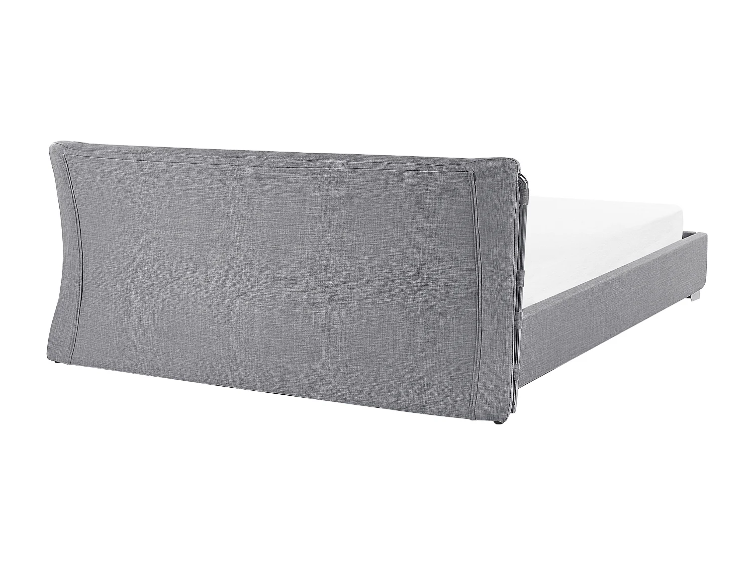 Lit avec sommier Tissu PARIS 160 x 200 cm Gris